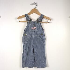 Vintage Liberty Overalls Unisex Children's Size 12-18m Hickory Stripe